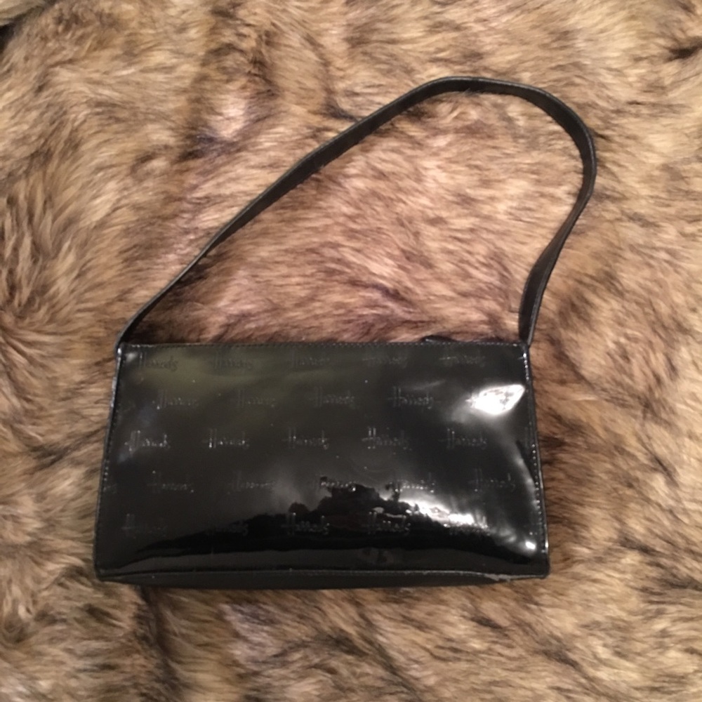 Harrods Knightsbridge Black Patent Leather